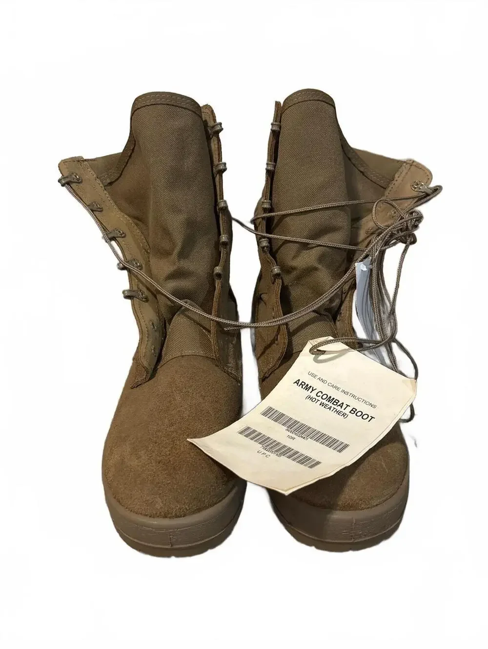 US Military Army Combat Boot Hot Weather Coyote Brown Suede Men Size 10R NWT